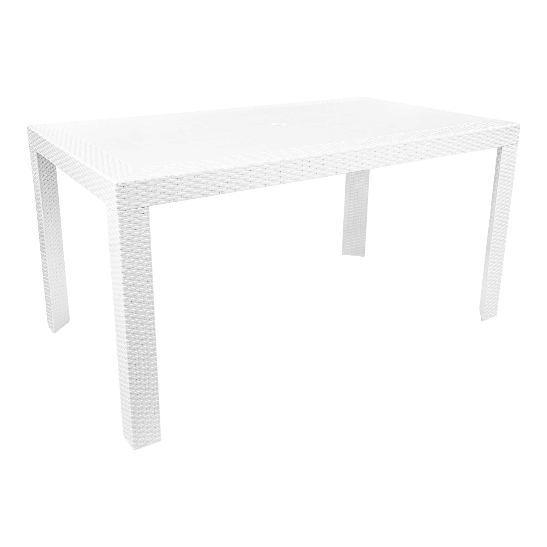LeisureMod Mace Weave Design Outdoor Dining Table - MT55BL | Dining Tables | Modishstore - 19
