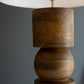 Wooden Column Floor Lamp Base W Fabric Lamp Shade By Kalalou | Floor Lamps | Modishstore - 2