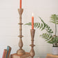 Mango Wood Candle Stands Set Of 2 By Kalalou | Candle Holders | Modishstore