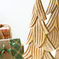 Set Of Three Carved Wooden Christmas Trees On Bases By Kalalou