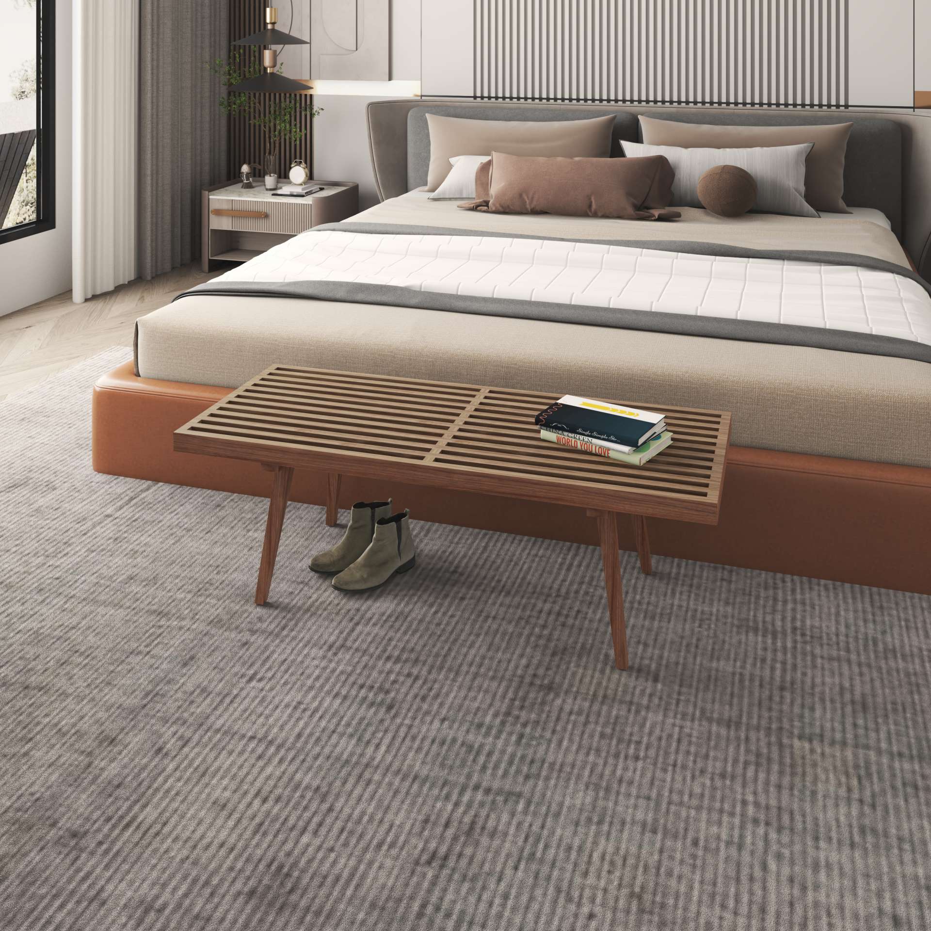 LeisureMod Mid-Century Inwood Platform Bench - 4 Feet | Benches | Modishstore - 17