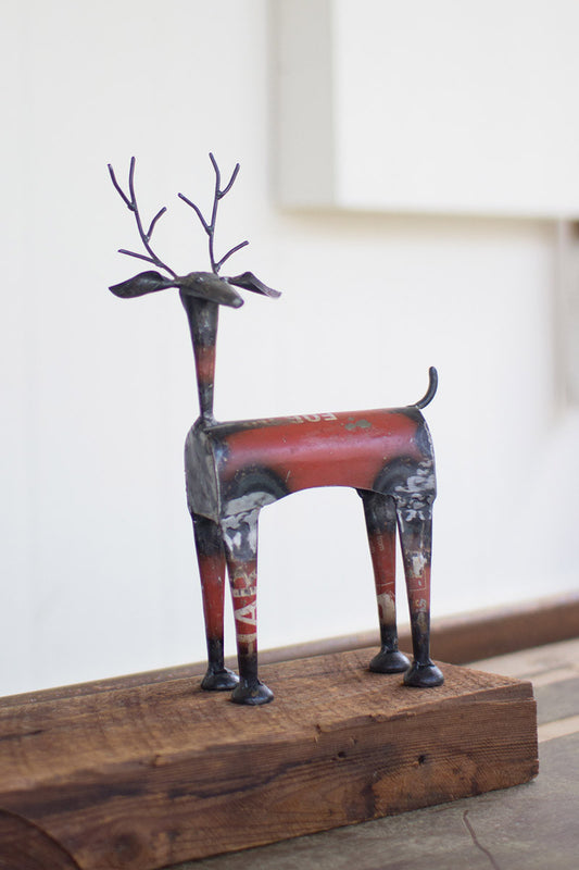 Recycled Metal Red Deer (Min 2) By Kalalou | Animals & Pets | Modishstore