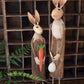 Painted Metal And Wood Easter Rabbits Set Of 2 By Kalalou | Animals & Pets | Modishstore