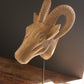 Set Of Three Carved Mango Wood African Animal Heads By Kalalou