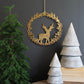 Antique Brass Metal Christmas Wreath Door Hanger By Kalalou | Wreath | Modishstore