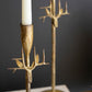 Set Of Three Forged-Iron Deer Antique Gold Taper Candle Holders (Min 2) By Kalalou