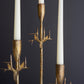 Forged Iron Deer Taper Holders - Antique Gold Set Of 3 By Kalalou | Candle Holders | Modishstore - 2