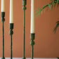 Forged Iron Taper Candle Holders - Green Patina Set Of 4 By Kalalou | Candle Holders | Modishstore - 2