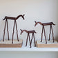 Set Of Three Forged Iron Horses By Kalalou | Animals & Pets | Modishstore - 2