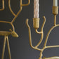 Set Of Two Antique Gold Forged Christmas Deer Candelabras By Kalalou