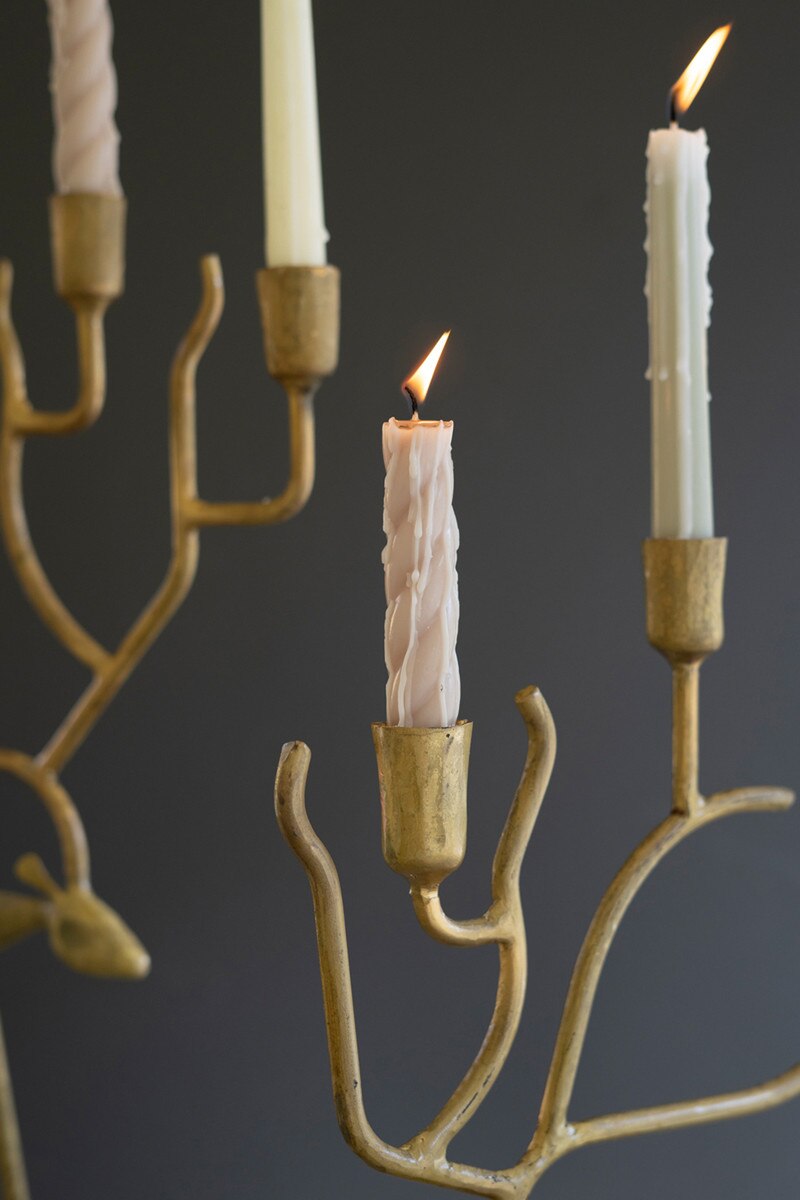 Kalalou Forged Deer Candelabras - Thumbnail 5