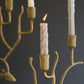 Set Of Two Antique Gold Forged Christmas Deer Candelabras By Kalalou