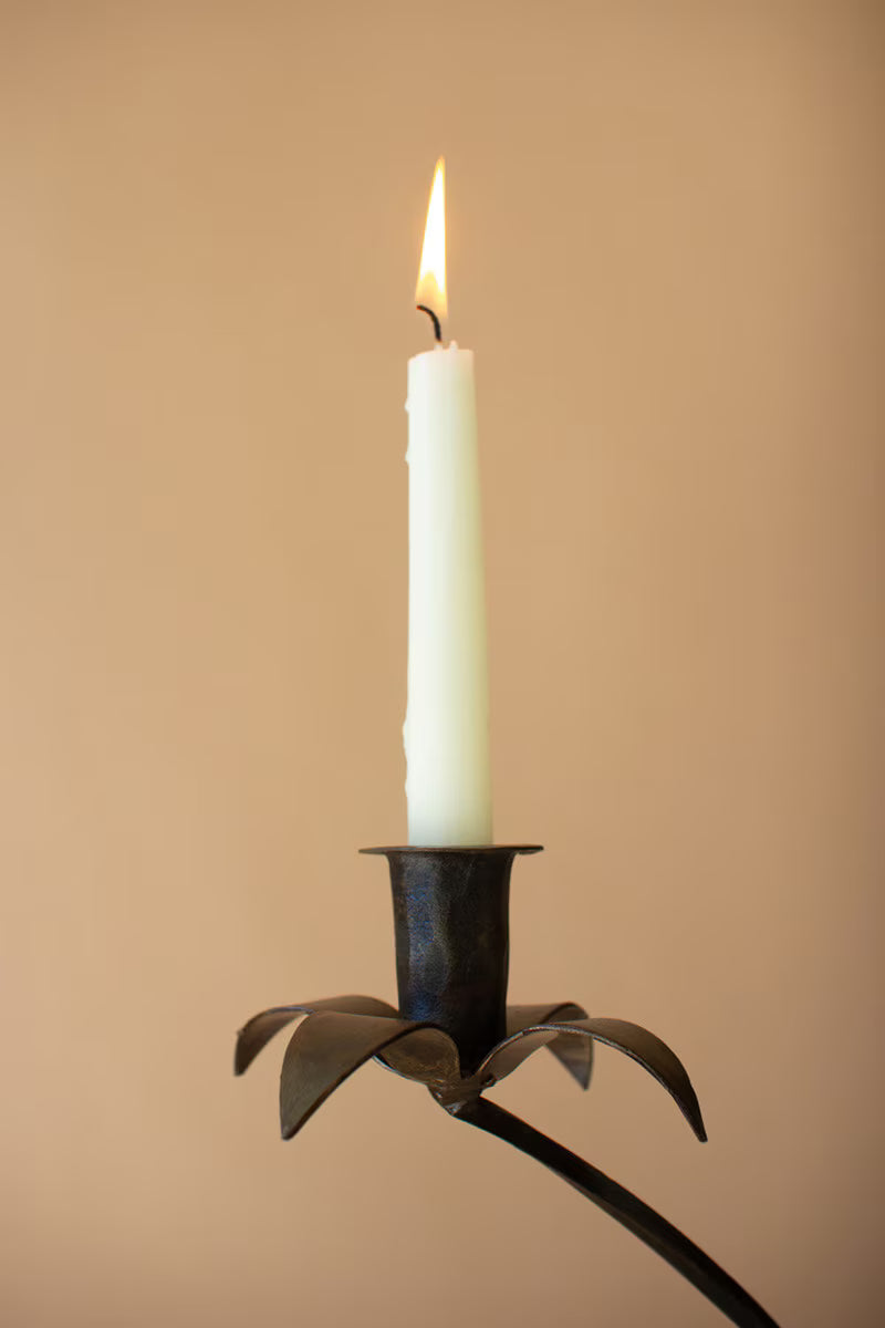 Set Of Two Forged-Iron Triple Taper Candelabras (Min 2) By Kalalou
