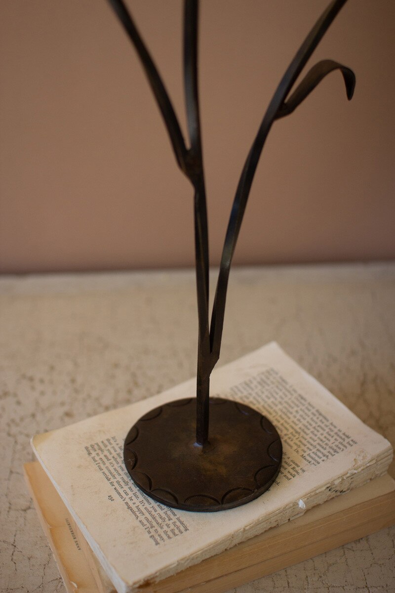 Set Of Two Forged-Iron Triple Taper Candelabras (Min 2) By Kalalou