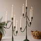 Set Of Two Taper Candelabras - Green Patina By Kalalou