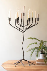 Large Forged-Iron Taper Candelabra By Kalalou