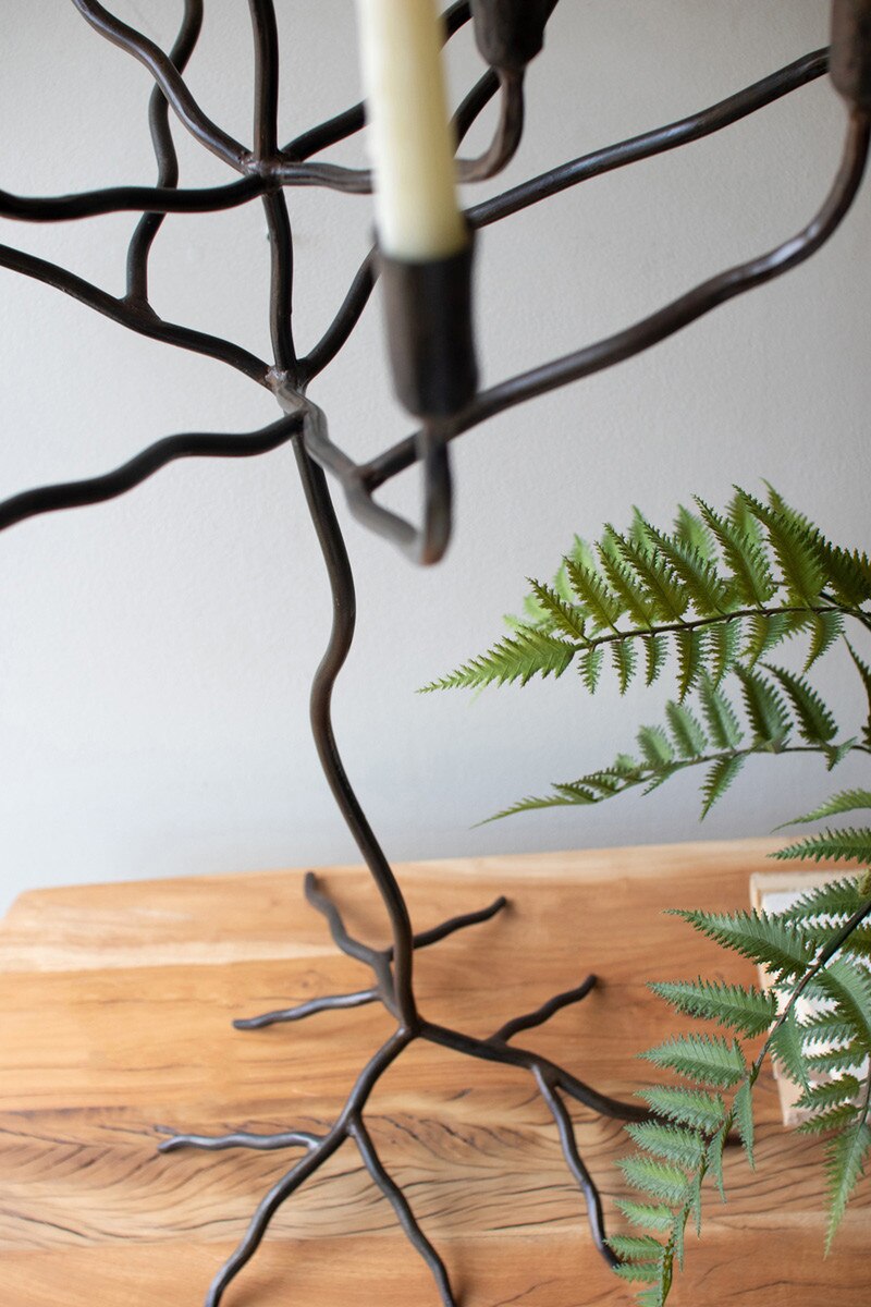 Large Forged-Iron Taper Candelabra By Kalalou