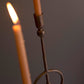 Set Of Three Tall Taper Candle Holder With Circle Detail By Kalalou