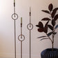 Set Of Three Tall Taper Candle Holder With Circle Detail By Kalalou