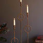 Set Of Three Tall Taper Candle Holder With Circle Detail By Kalalou