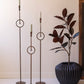 Set Of Three Tall Taper Candle Holder With Circle Detail By Kalalou