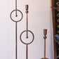 Set Of Three Tall Taper Candle Holder With Circle Detail By Kalalou