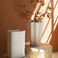 Paper Mache Tall Fluted Vase By Kalalou | Vases | Modishstore - 3