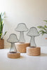 Set Of Three Wire Mushrooms By Kalalou