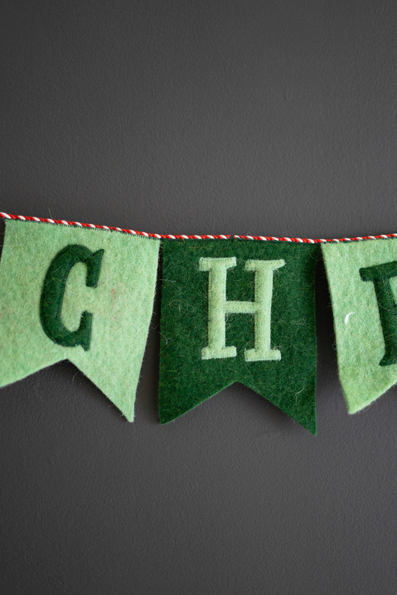 Felt Merry Christmas Garland (Min 2) By Kalalou | Garland & Wreath | Modishstore - 2