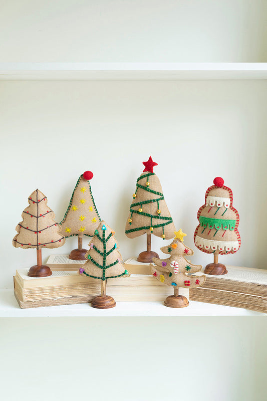 Felt Christmas Trees Set Of 6 By Kalalou | Christmas Trees | Modishstore