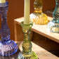 Set Of Six Glass Taper Candle Holders By Kalalou
