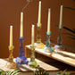Set Of Six Glass Taper Candle Holders By Kalalou