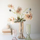 Set Of Three Fluted Glass Vases - One Each Color By Kalalou