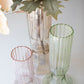 Set Of Three Fluted Glass Vases - One Each Color By Kalalou