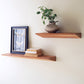 Floating Acacia Wood Shelves Set Of 2 By Kalalou | Wall Shelf | Modishstore - 3