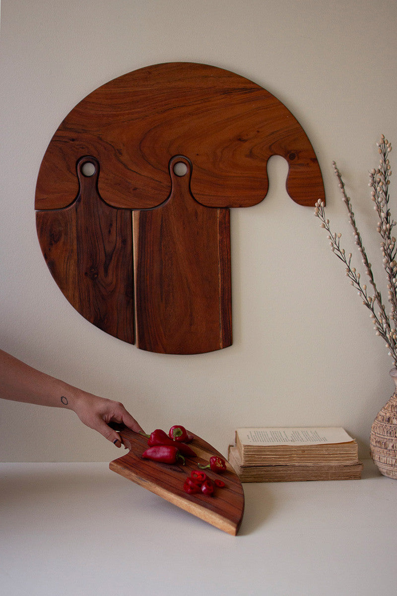 Hanging Acacia Wood Cutting Boards By Kalalou | Cutting & Serving Boards | Modishstore - 3