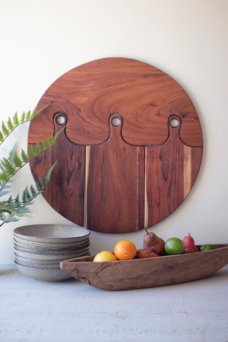 Hanging Acacia Wood Cutting Boards By Kalalou | Cutting & Serving Boards | Modishstore - 4