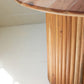 Set Of Four Acacia Wood Accent Tables With Tambour Bases By Kalalou