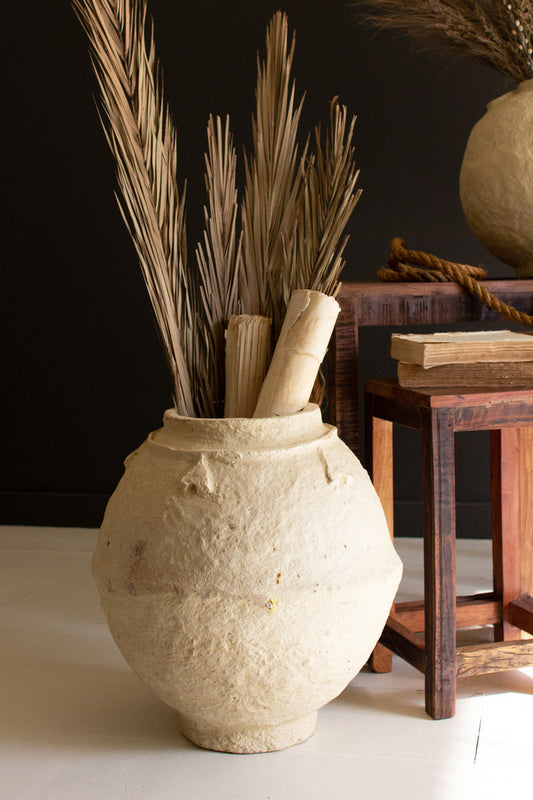 Paper Mache Urn - 20" Dia By Kalalou | Vases | Modishstore