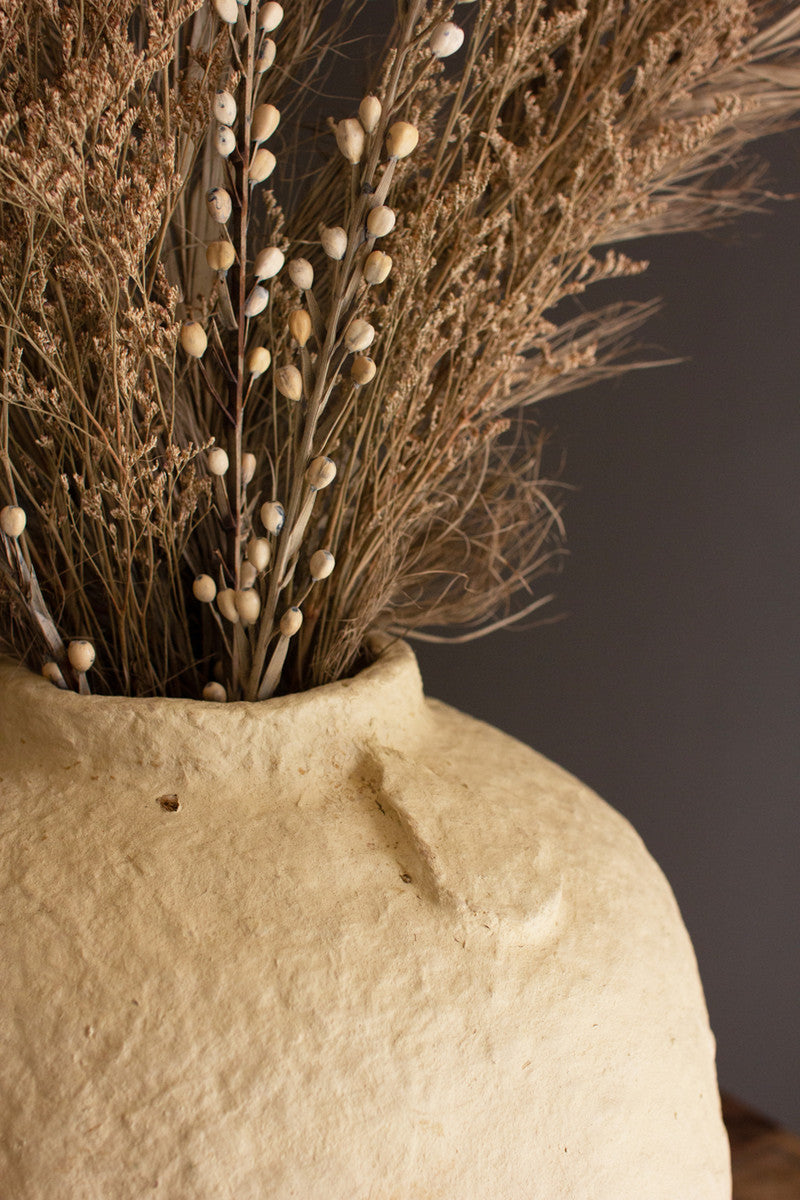 Paper Mache Urn - 15" Dia By Kalalou | Vases | Modishstore - 4