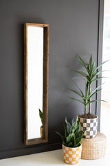 Recycled Wood Shadow Box Framed Mirror By Kalalou