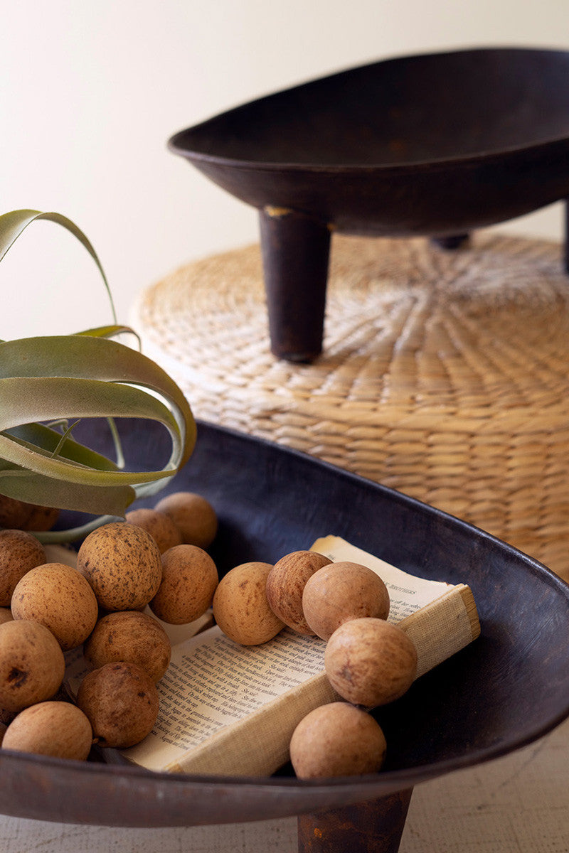 Set Of Two Oval Iron Bowls By Kalalou | Decorative Bowls | Modishstore - 3