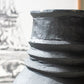 Set Of Two Paper Mache Black Tall Oval Urns By Kalalou