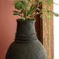 Set Of Two Paper Mache Black Tall Oval Urns By Kalalou