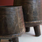 Set Of Two Hand - Hammered Iron Planters With Legs By Kalalou