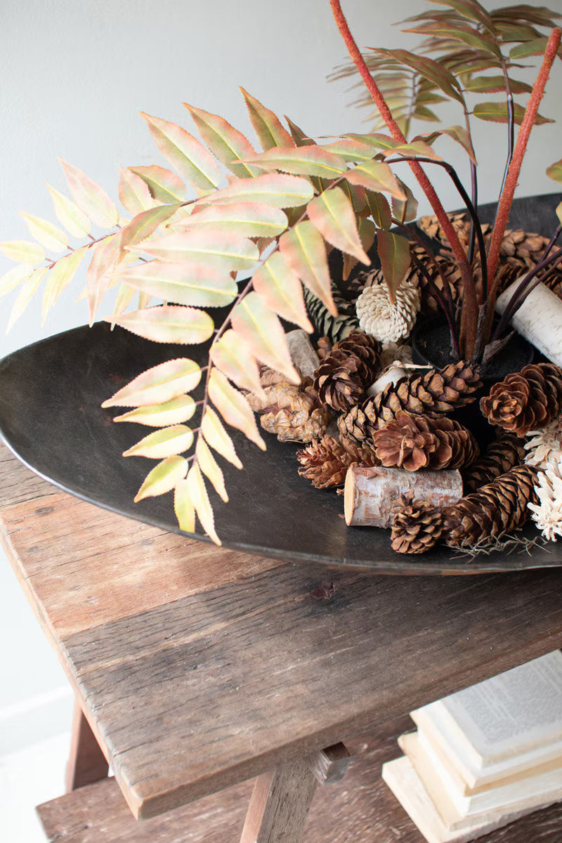 Large Oval Iron Bowl By Kalalou