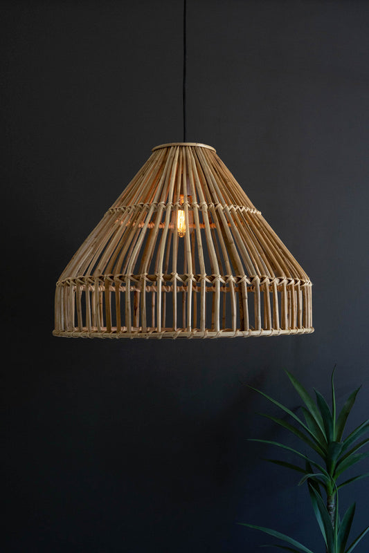 Large Bamboo Pendant Lamp By Kalalou | Pendant Lamps | Modishstore