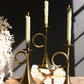Antique Brass Trumpet Taper Candle Holders Set Of 3 By Kalalou | Candle Holders | Modishstore
