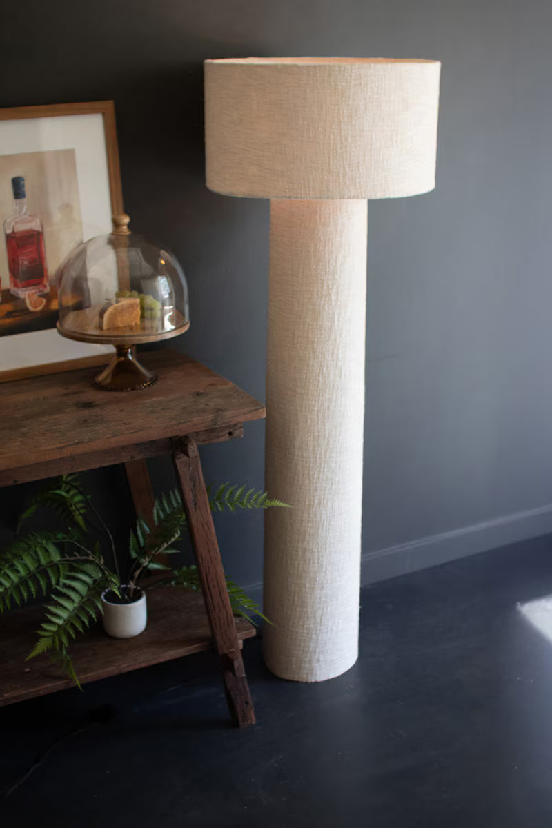 Boucle Fabric Floor Lamp With Shade By Kalalou