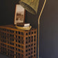 Rattan-Wrapped Floor Lamp With Raffia Shade By Kalalou